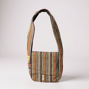 🎒‎ Ganesh Himal Fair Trade Striped Crossbody Sling Bag